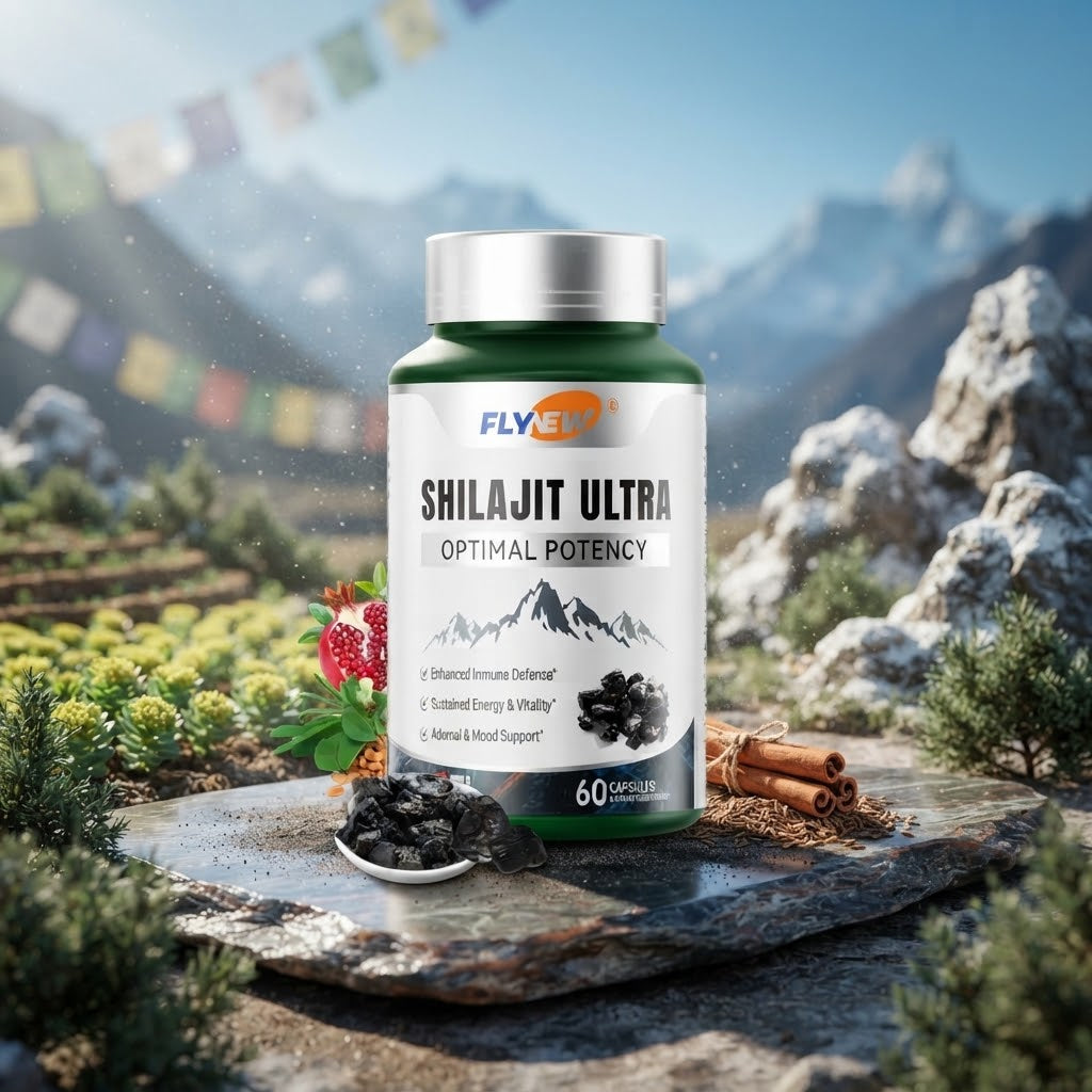 FlyNew Shilajit Ultra Optimal Potency - Dietary Supplement (60 Capsules)