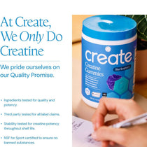 Create Creatine Monohydrate Gummies – Blue Raspberry (90 Count)