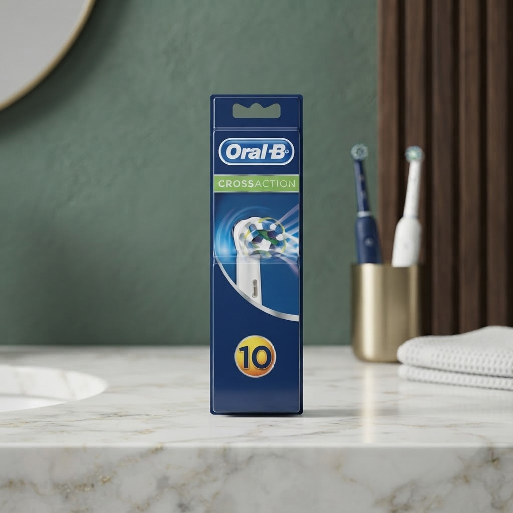 Oral-B CrossAction Replacement Toothbrush Heads, 10 Count