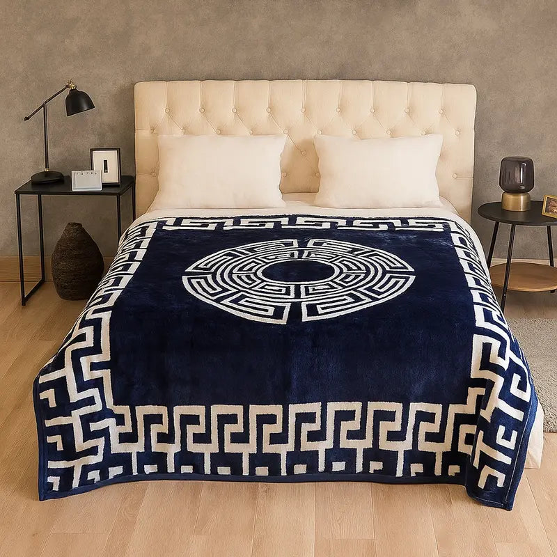 Close-up view of the Super Soft Thermal Warm Cosy Blanket, highlighting the soft and soothing fabric suitable for all ages.