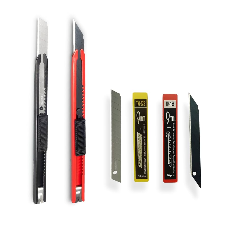 5PC STEEL BODY SNAP OFF KNIFE