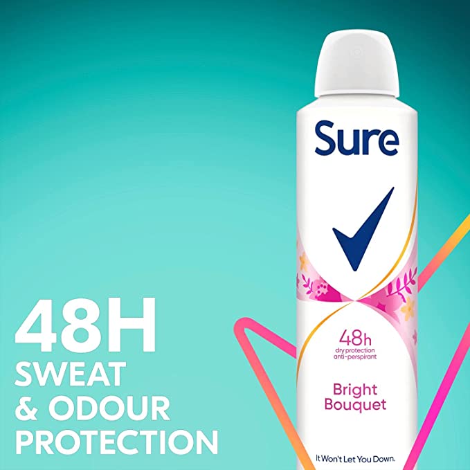 SURE BODY SPRAY BRIGHT BOUQUET 150ML