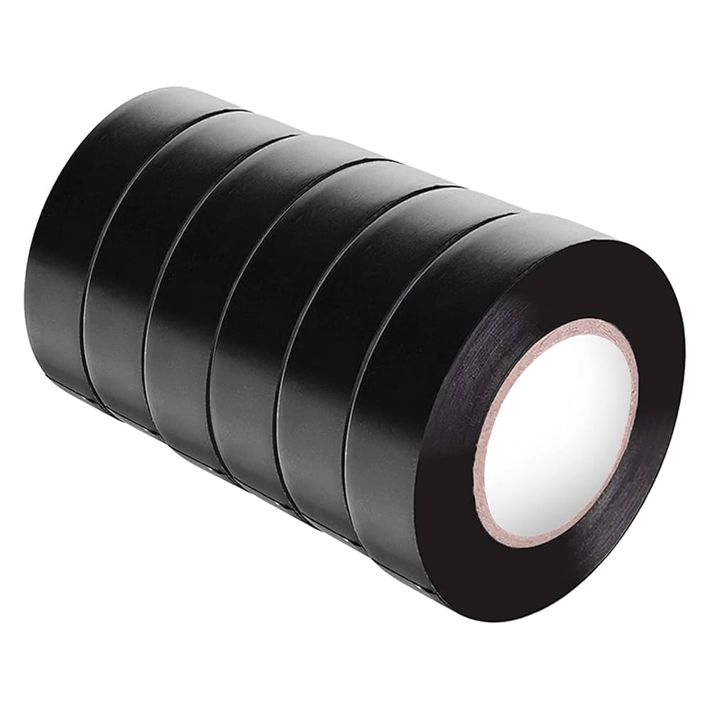10 ROLL BLACK ELECTRIC PVC TAPE