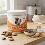 NutriPaw Pre, Pro & Post-Biotic Treats for Dogs – Triple-Action Gut, Digestion & Immune Support – 120 Chews