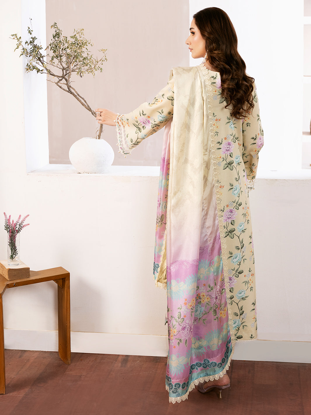 71-Z | 3 PC Viscose Embroidered  Suit