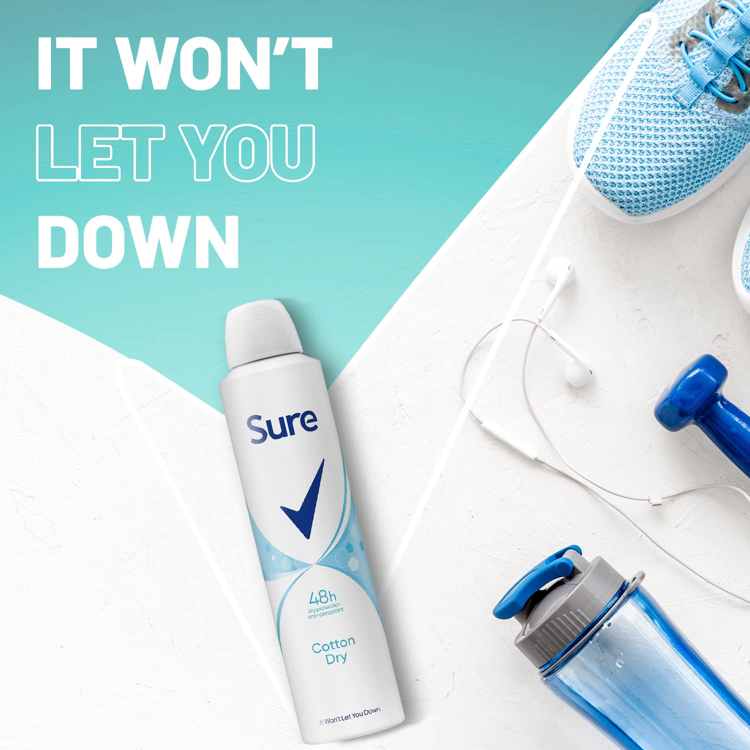 SURE BODY SPRAY COTTON DRY 150ML
