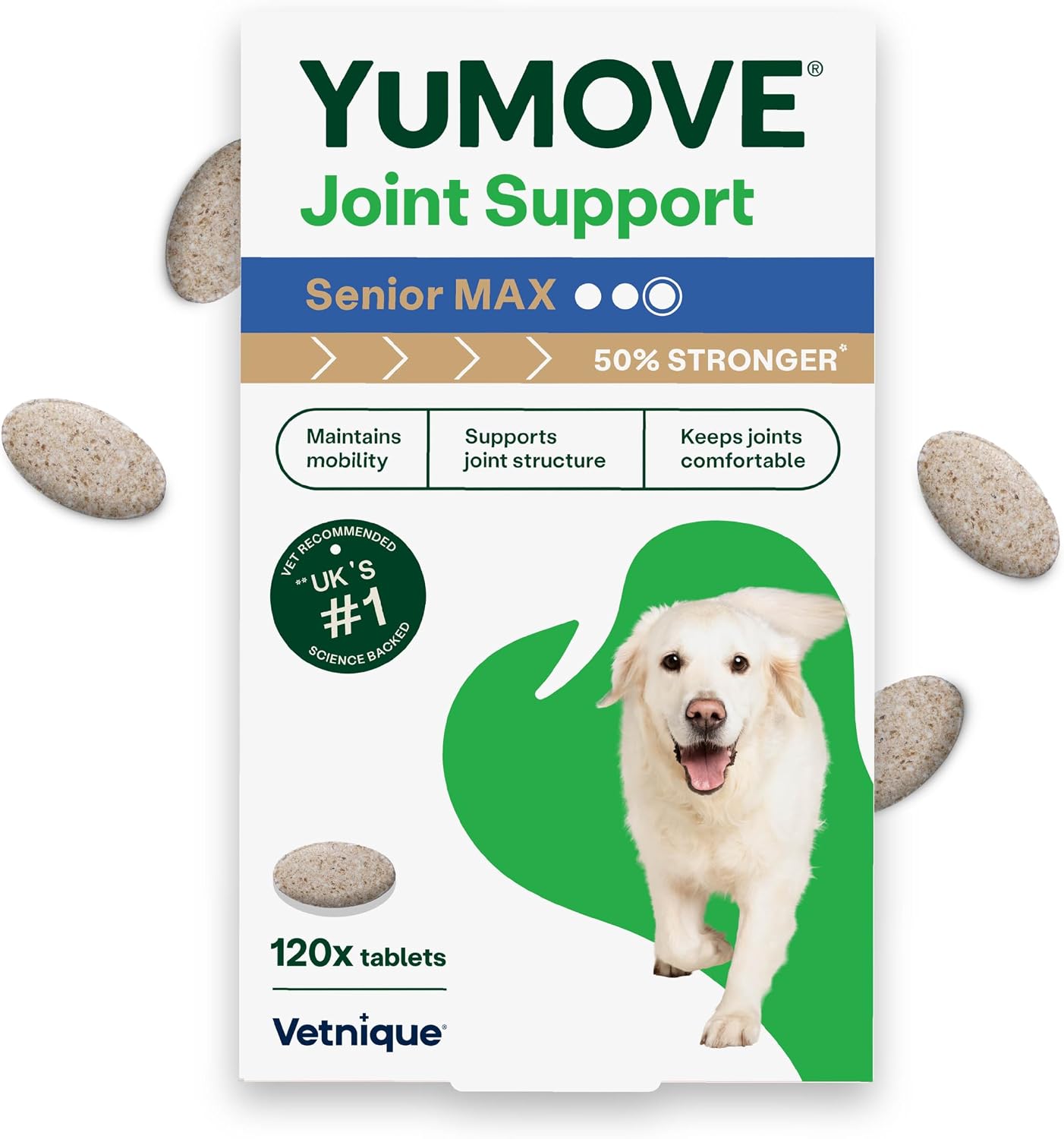 YuMOVE Max Strength Joint Supplement for Senior Dogs – Senior MAX (120 Tablets) Main image