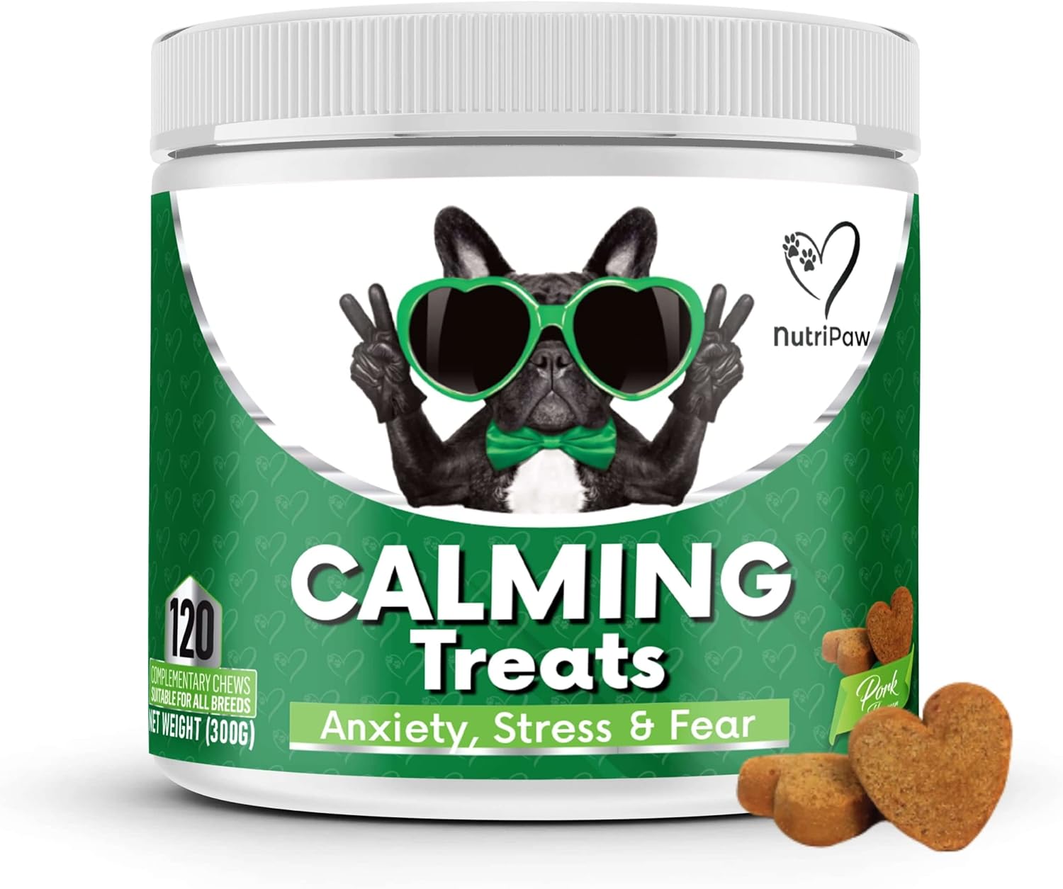 NutriPaw Calming Treats For Dogs – Stress & Anxiety Relief (120 Soft Chews) Main image