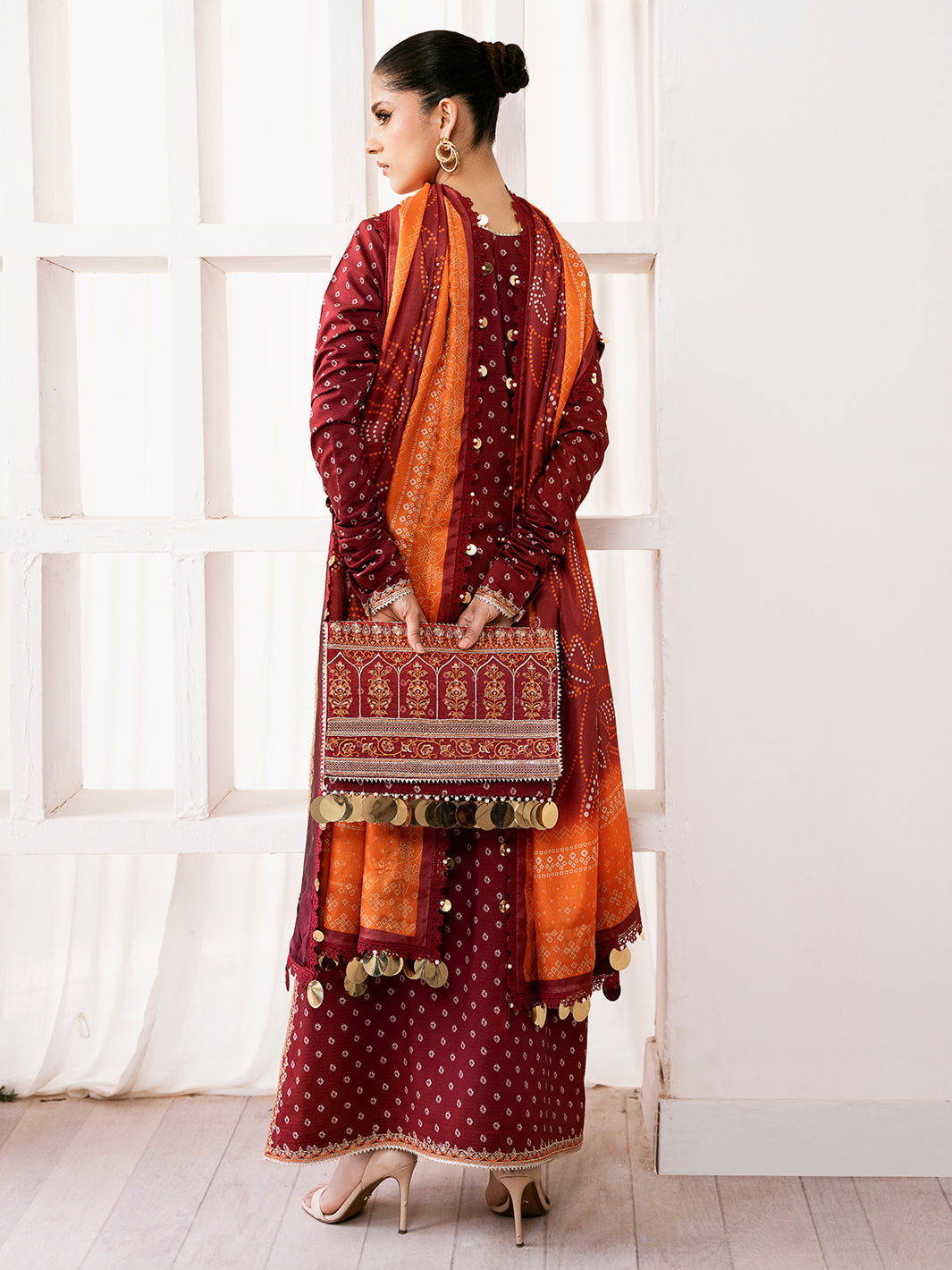 72-Z | 3 PC Viscose Embroidered  Suit