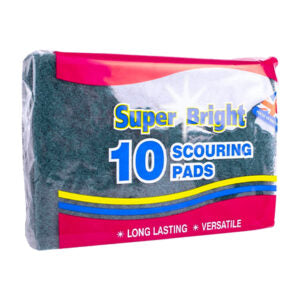 SUPER BRIGHT 10 SCOURING PADS GREEN