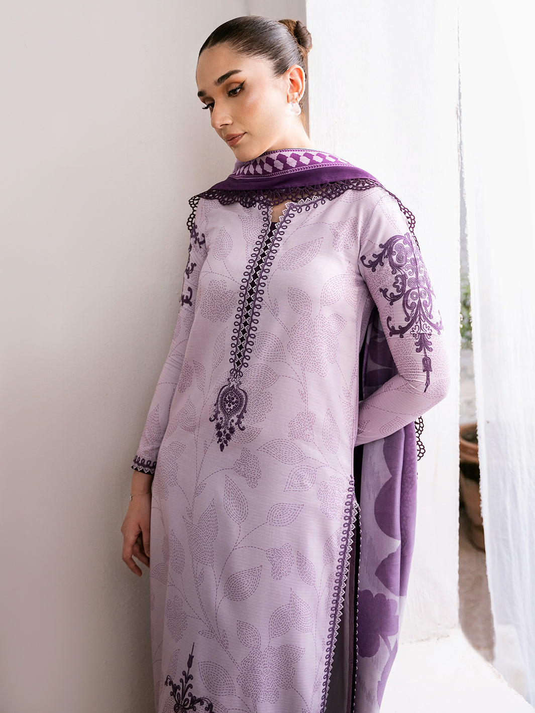 73-Z | 3 PC Viscose Embroidered  Suit