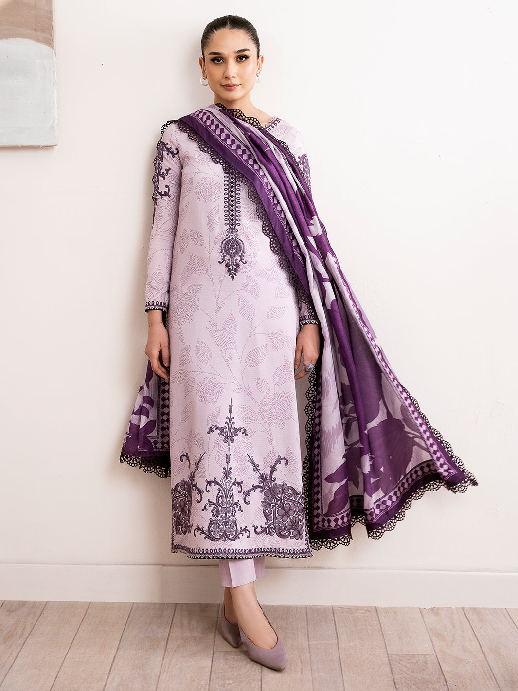 73-Z | 3 PC Viscose Embroidered  Suit