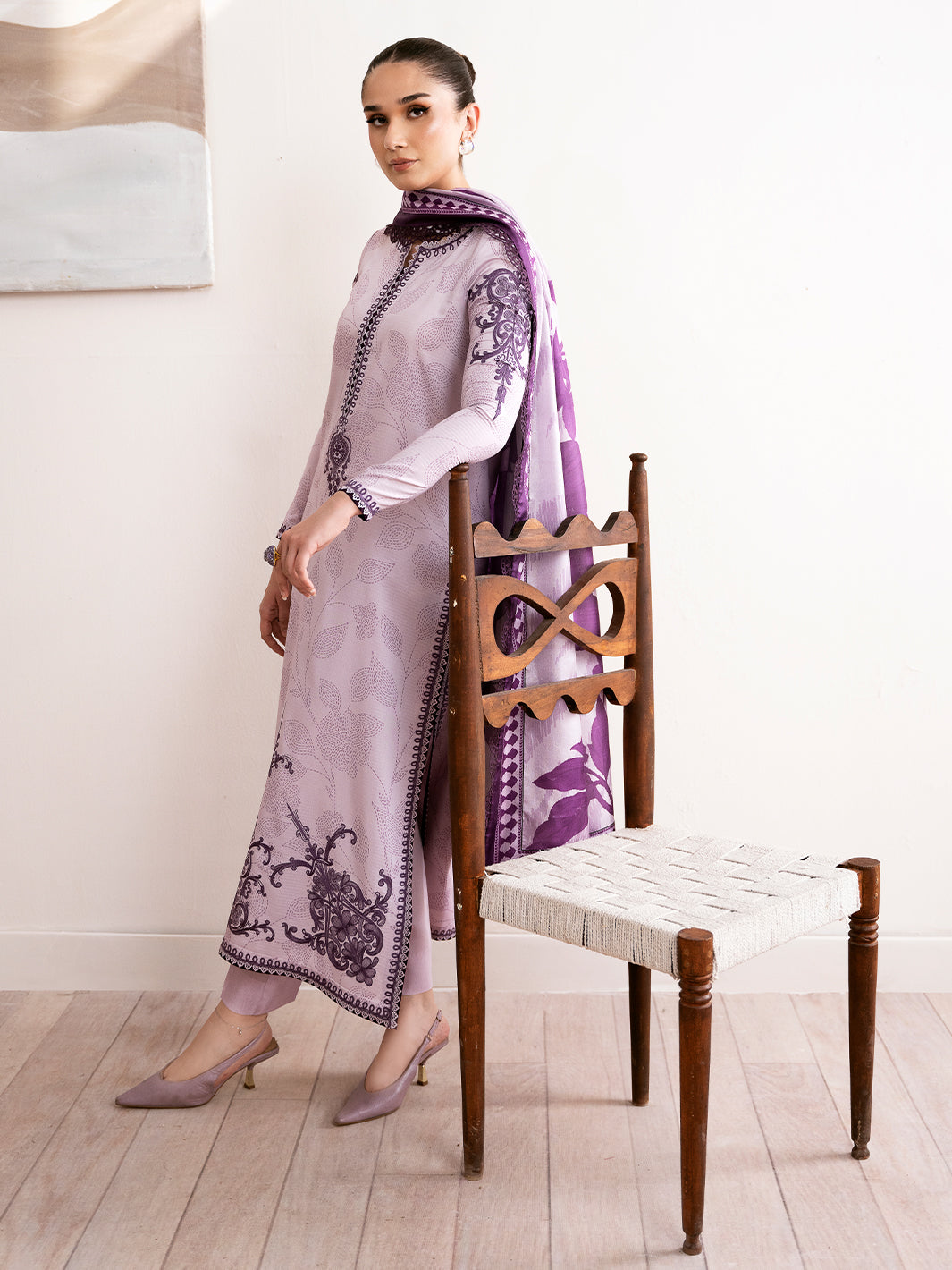 73-Z | 3 PC Viscose Embroidered  Suit