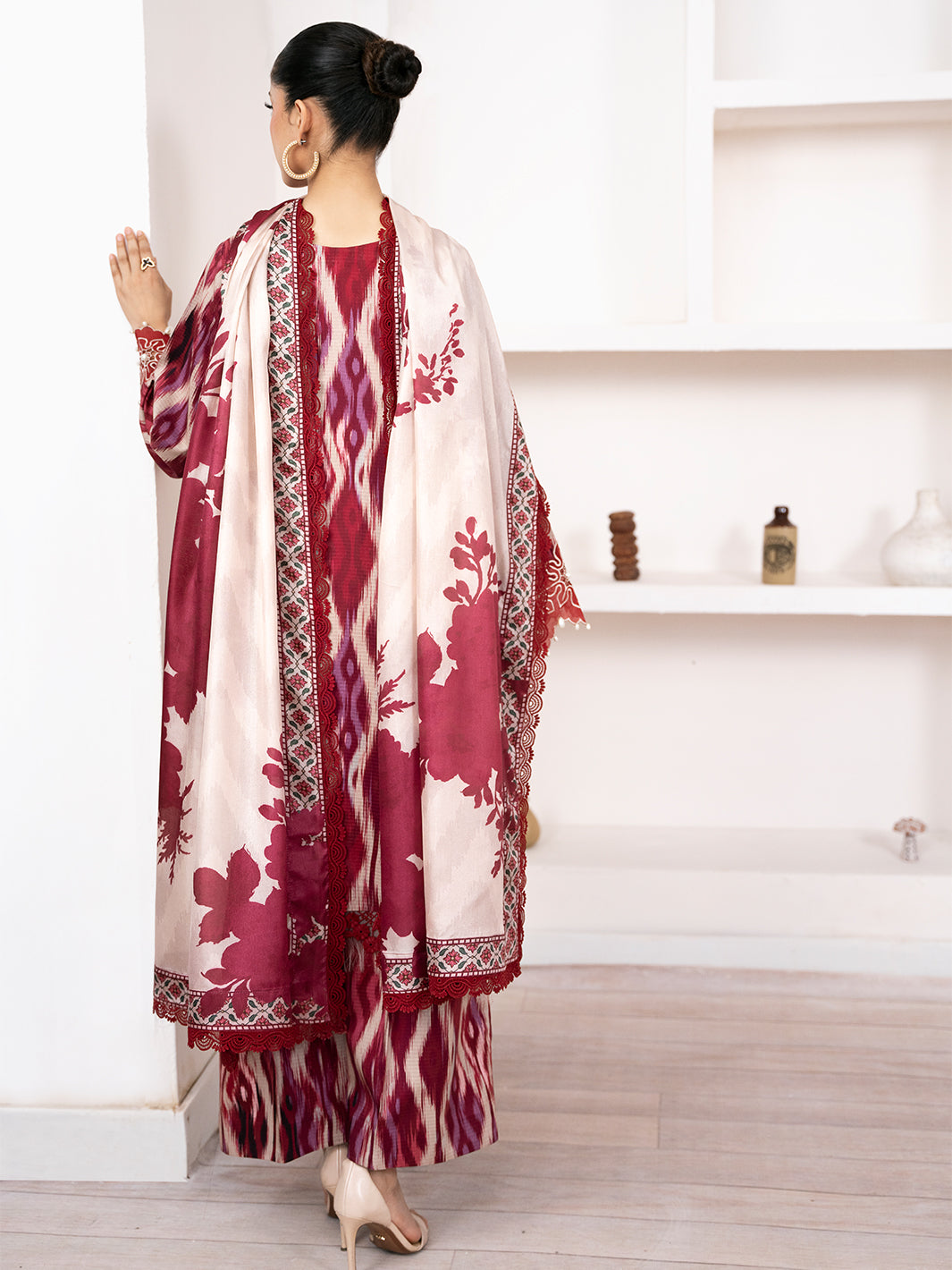 75-BZ | 3 PC Viscose Embroidered  Suit