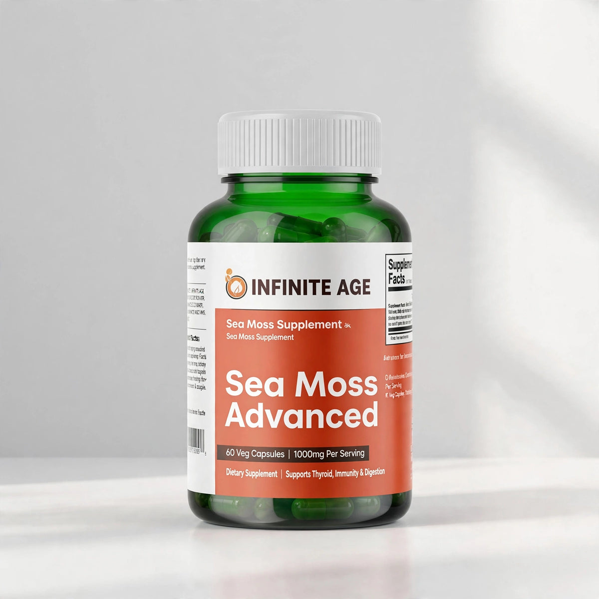Infinite Age Sea Moss Advanced (60 Vegetable Capsules / Dietary Supplement)