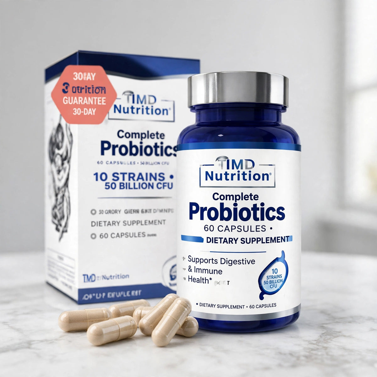 Complete Probiotics Platinum For Optimal Digestive & Immune Health (30 Capsules / Dietary Supplement)