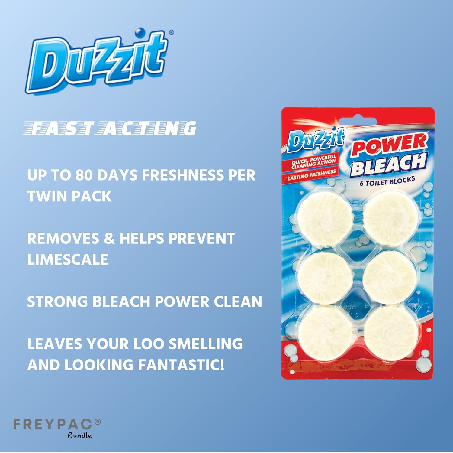 DUZZIT POWER BLEACH BLOCKS 6PC