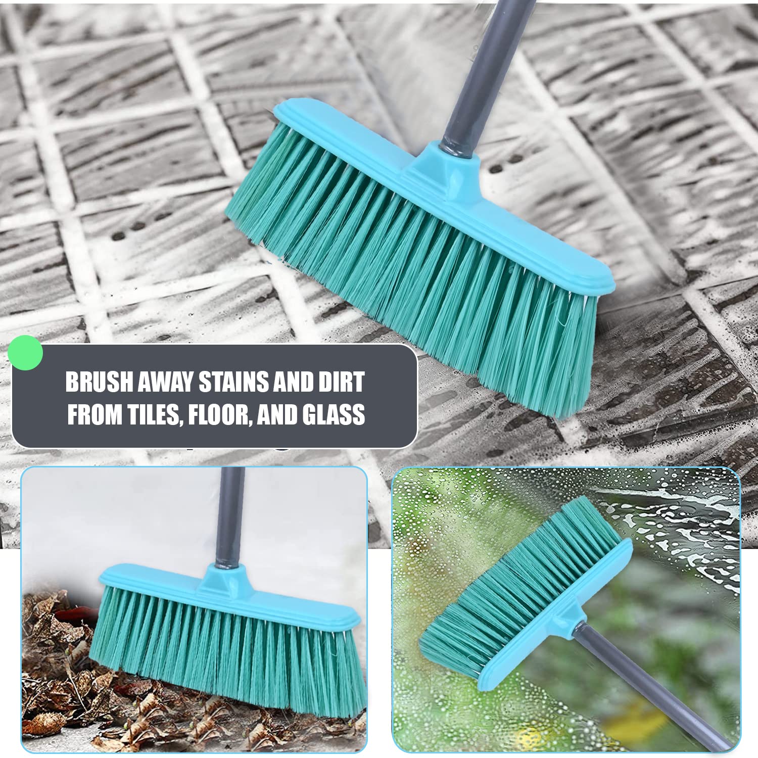 XL BROOM WITH STICK 3 COLOURS