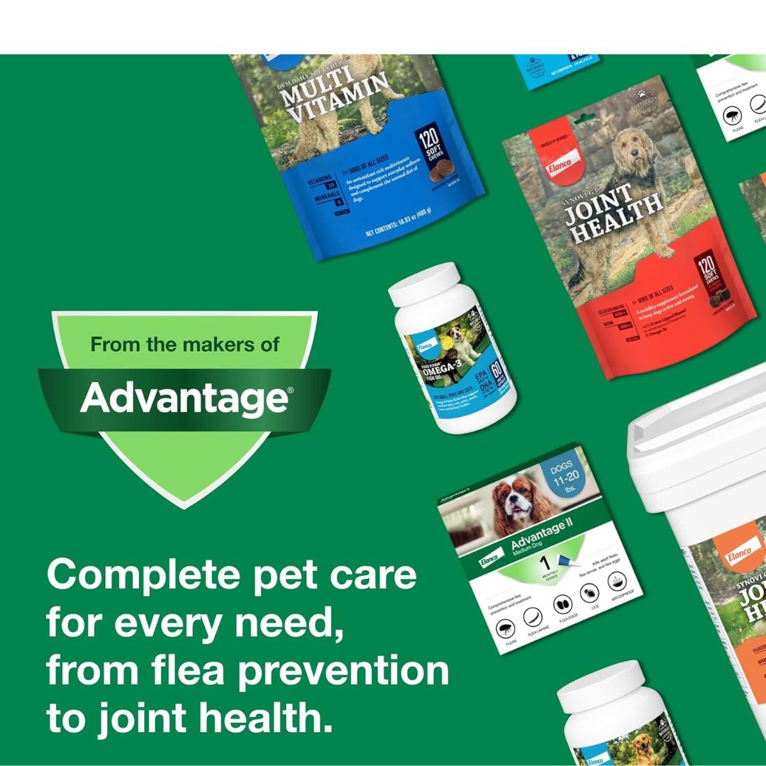Advantage II Flea Treatment & Prevention for Extra Large Dogs (Over 55 lbs) – 4 Doses