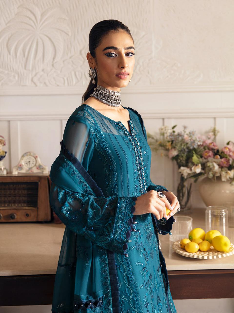 GULAAL SOFT CHIFFON EMBROIDERY COLLECTION UNSTITCHED 3 PIECE