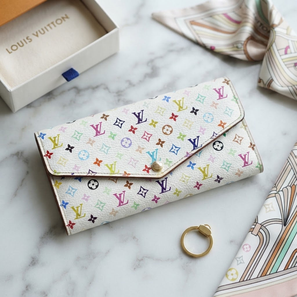 Louis Vuitton Multicolore Monogram Canvas Sarah Long Wallet with Box