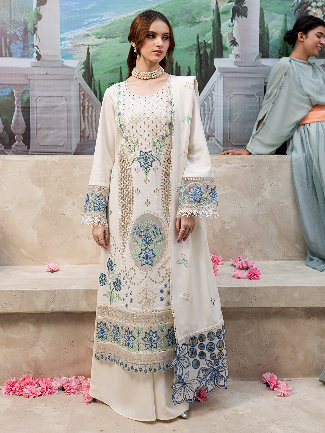 CECILIA | 3 PC KARANDI Embroidered Suit