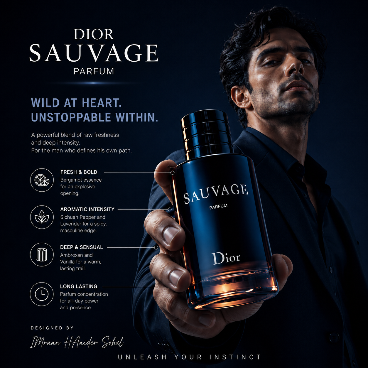 Dior Sauvage Eau de Toilette 3.4 oz – Men's Fresh Woody Fragrance Secondary image