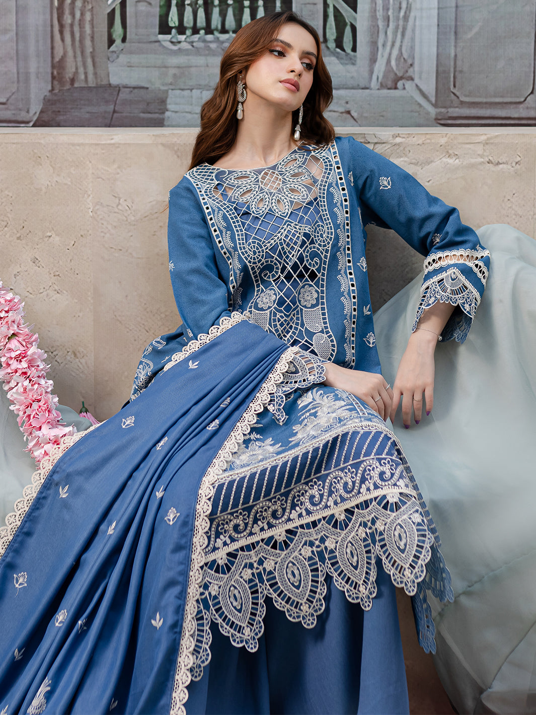 DOROTHY | 3 PC KARANDI Embroidered Suit