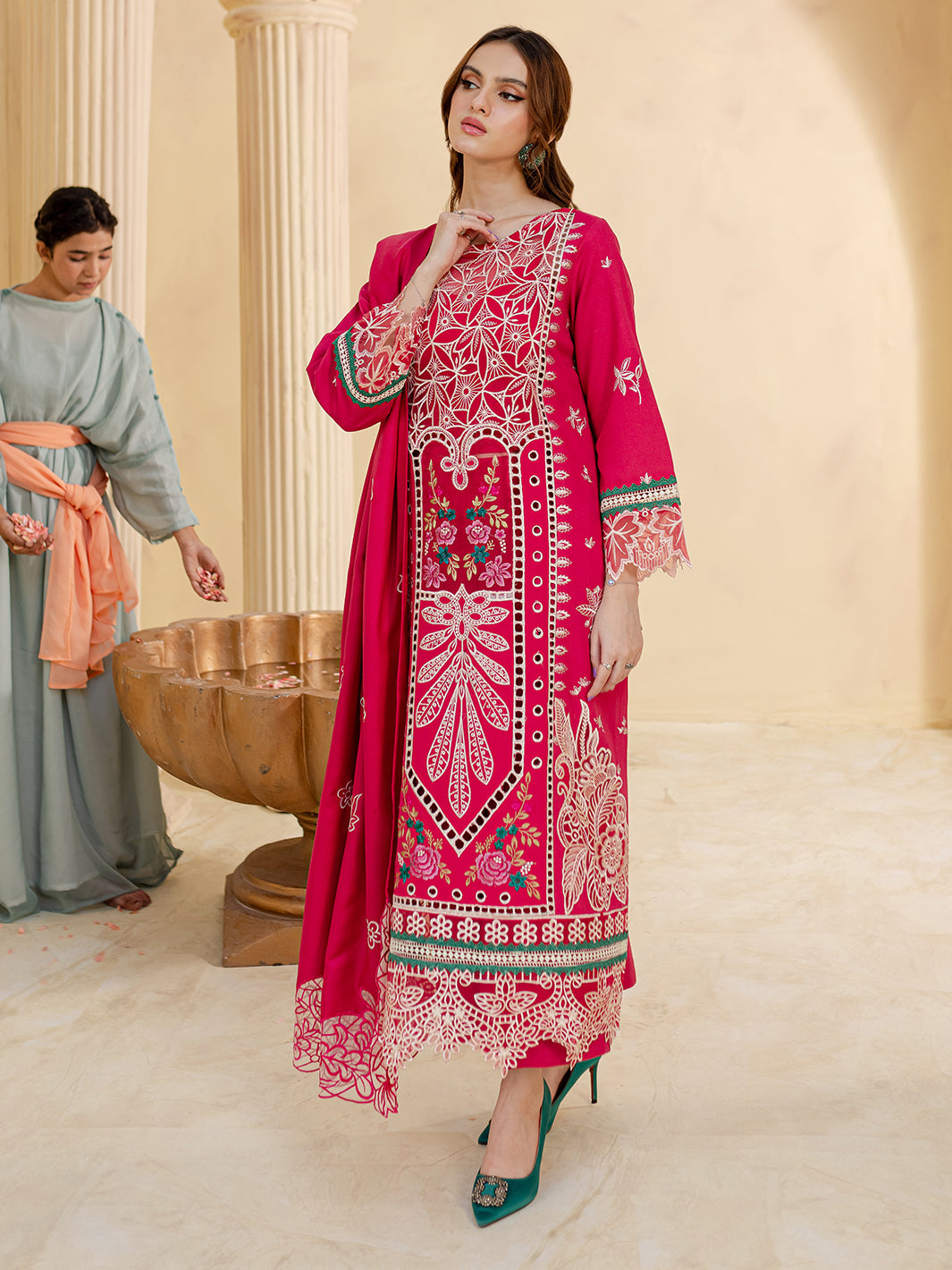 ELEANOR | 3 PC KARANDI Embroidered Suit