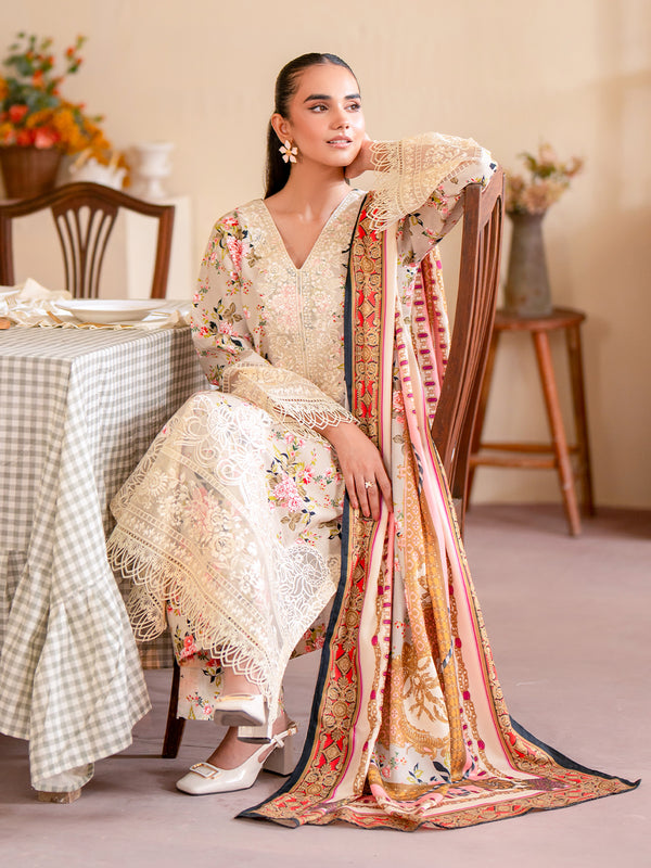 Floret | 3 PC Khaddar Embroidered Suits