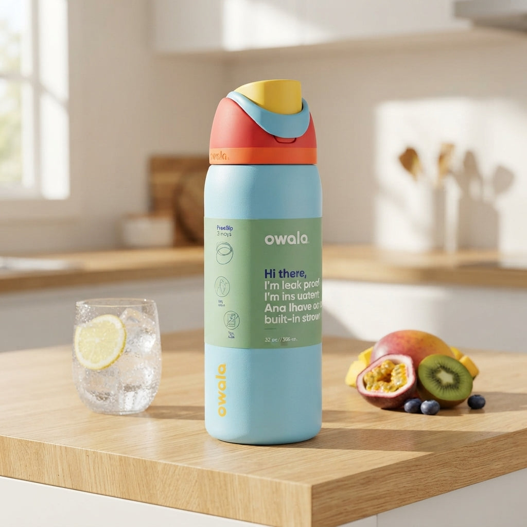 Owala FreeSip Insulated Stainless Steel Water Bottle with Straw, 24 oz (or 32 oz / specific size variant)