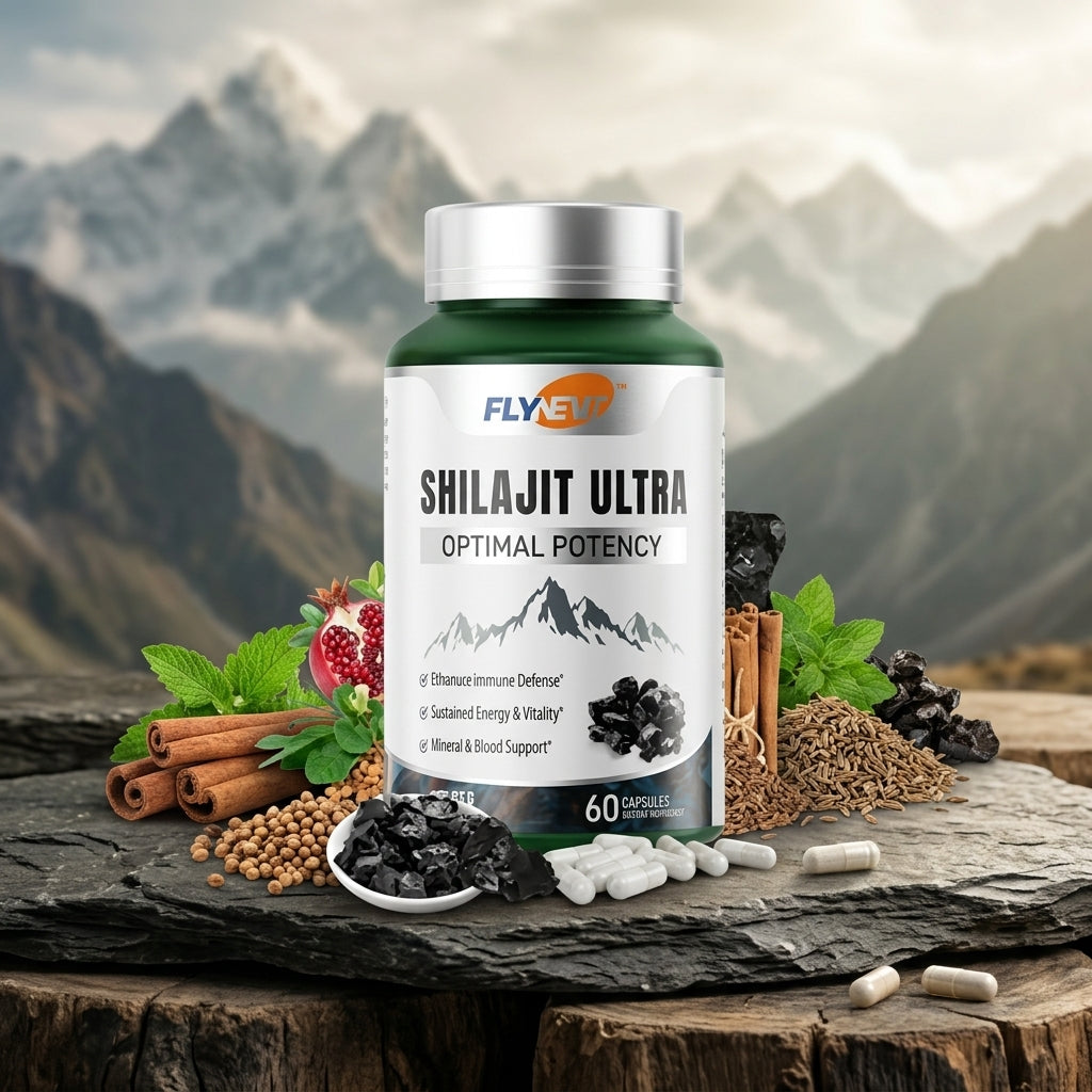 Flynevtr™ Shilajit Ultra – Optimal Potency Energy & Immune Support (60 Capsules)