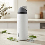 Owala FreeSip Insulated Stainless Steel Water Bottle with Straw, White & Grey