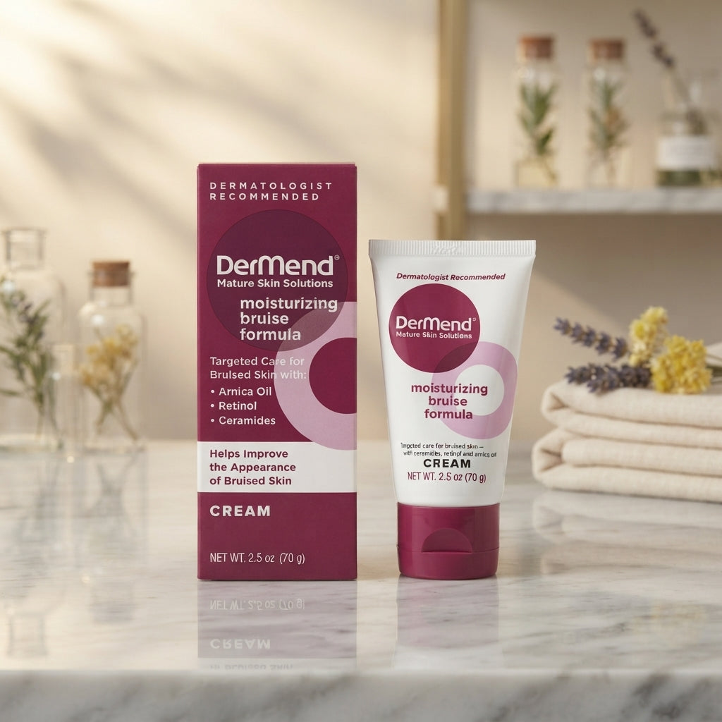 DerMend Mature Skin Solutions Moisturizing Bruise Formula Cream, NET WT. 2.5 oz (70 g)