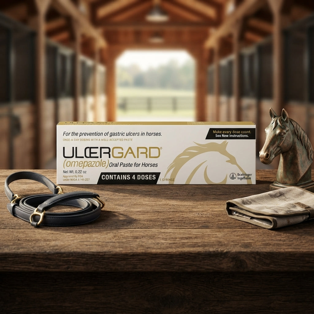 UlcerGard (omeprazole) Oral Paste for Horses, 4 Doses (1 Syringe)