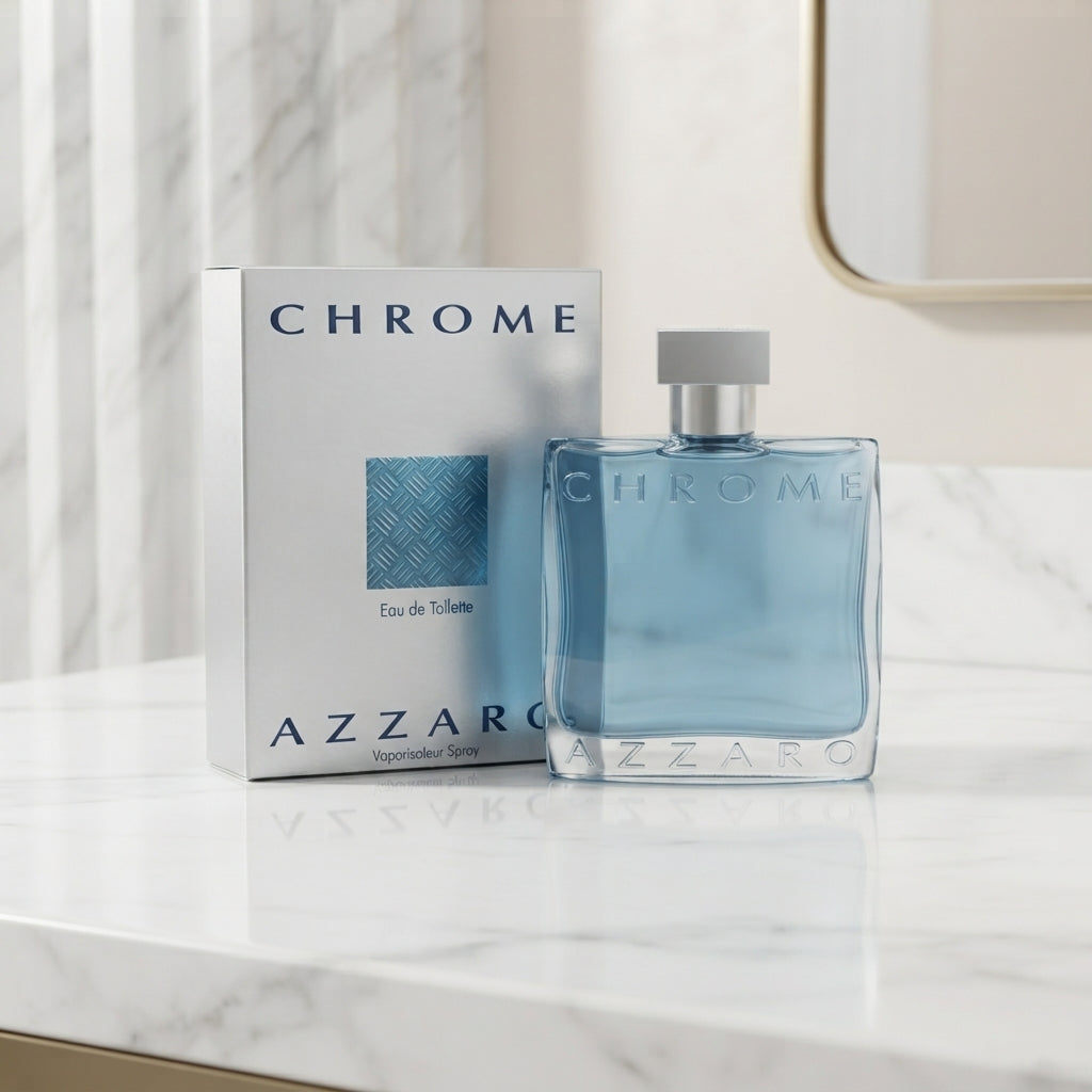 Azzaro Chrome Eau de Toilette - Luxury Fragrance Spray (100 ml / 3.4 Fl Oz)