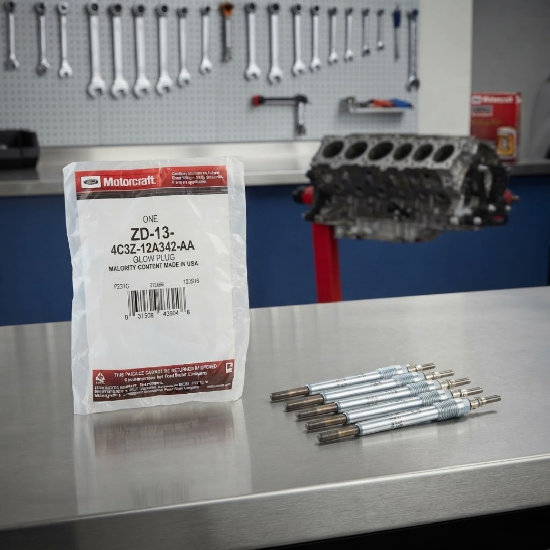Genuine Motorcraft Glow Plug 8-Piece Set - ZD-13 (4C3Z-12A342-AA)