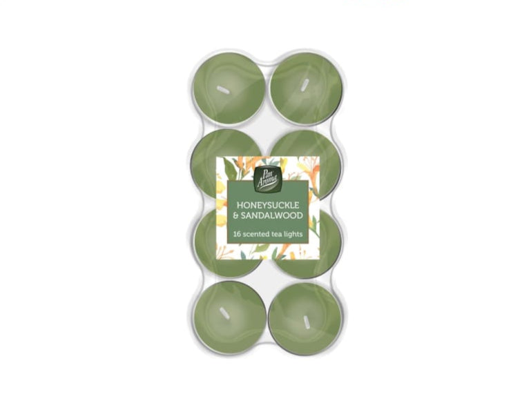 PAN AROMA TEA CANDLE HONEY-SAN 16'S