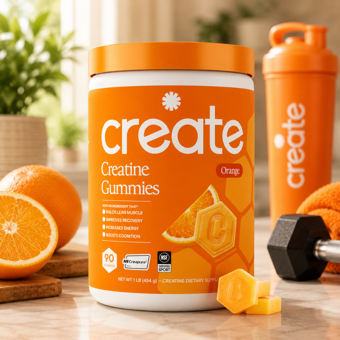 Create Creatine Monohydrate Gummies – Orange Flavor (90 Count)