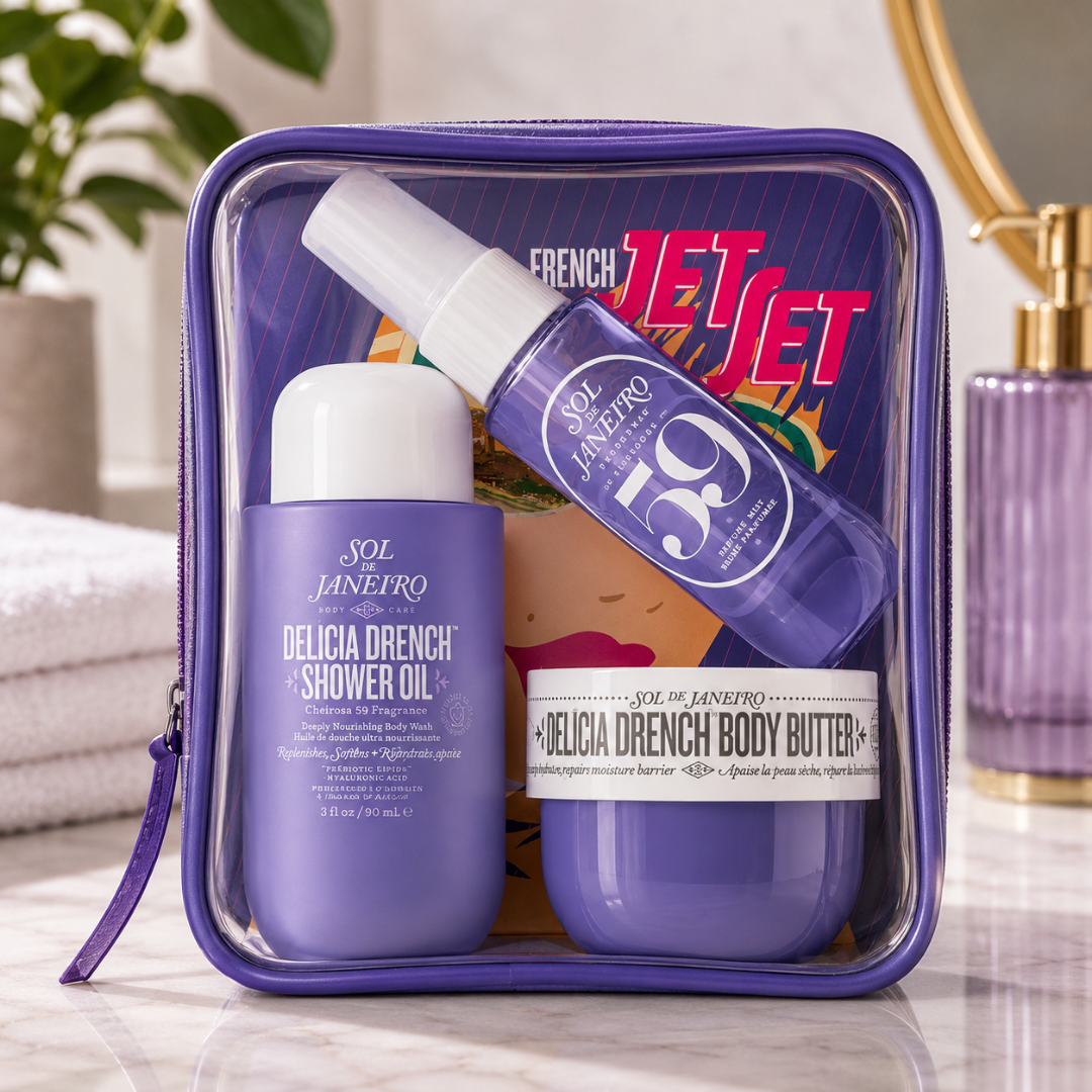 Sol de Janeiro Delícia Drench Jet Set – Travel Size Body Care & Perfume Set