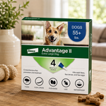 Advantage II Flea Treatment & Prevention for Extra Large Dogs (Over 55 lbs) – 4 Doses