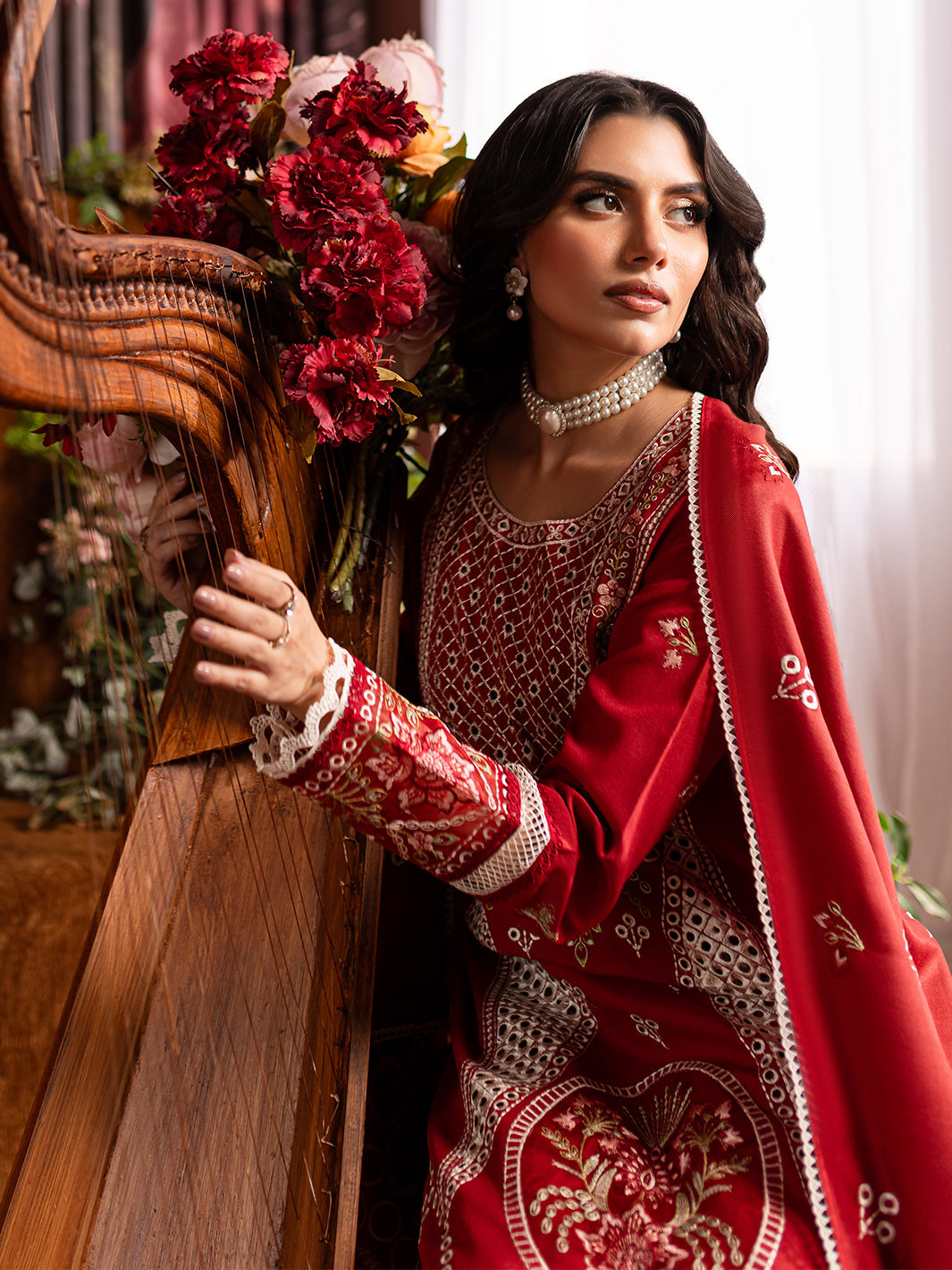 LILLIAN | 3 PC KARANDI Embroidered Suit