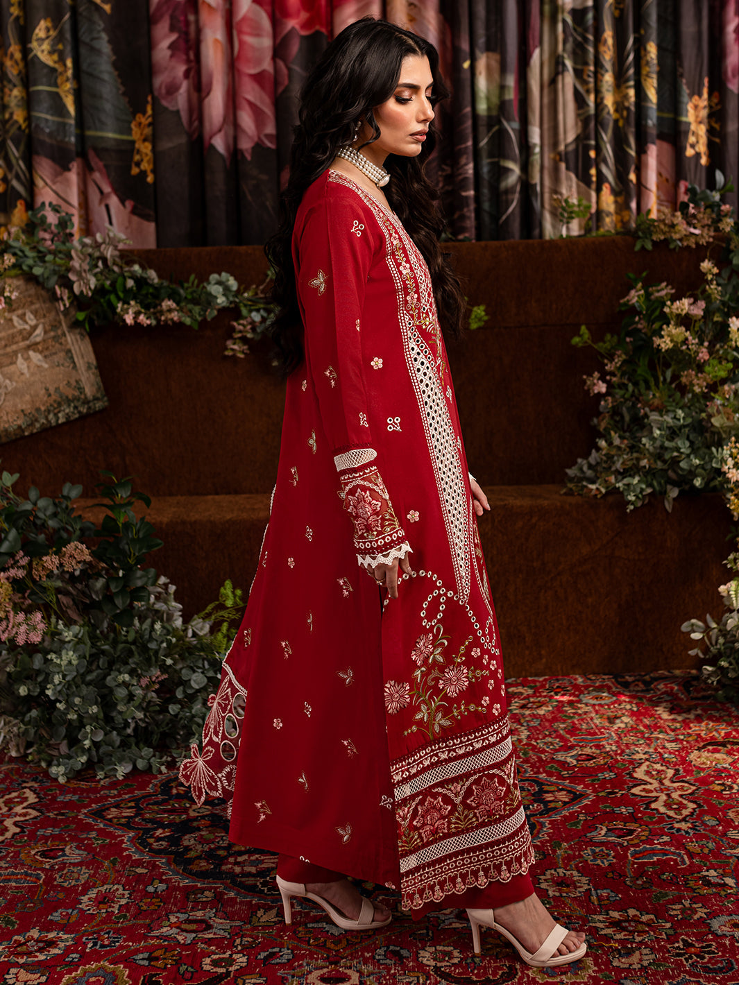 LILLIAN | 3 PC KARANDI Embroidered Suit