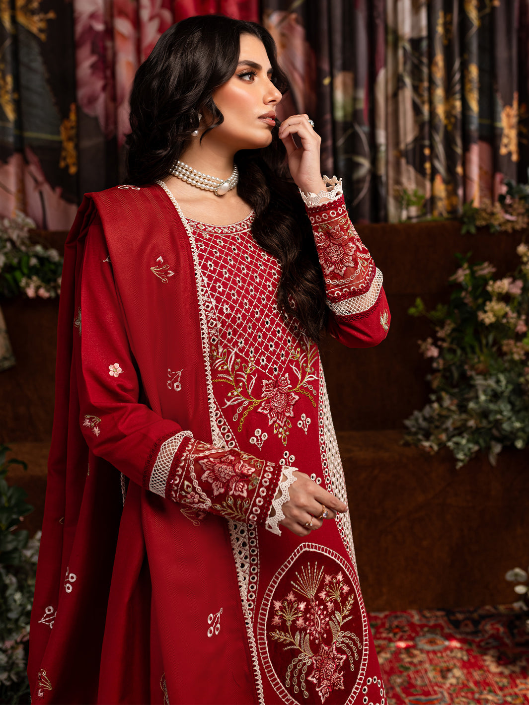 LILLIAN | 3 PC KARANDI Embroidered Suit