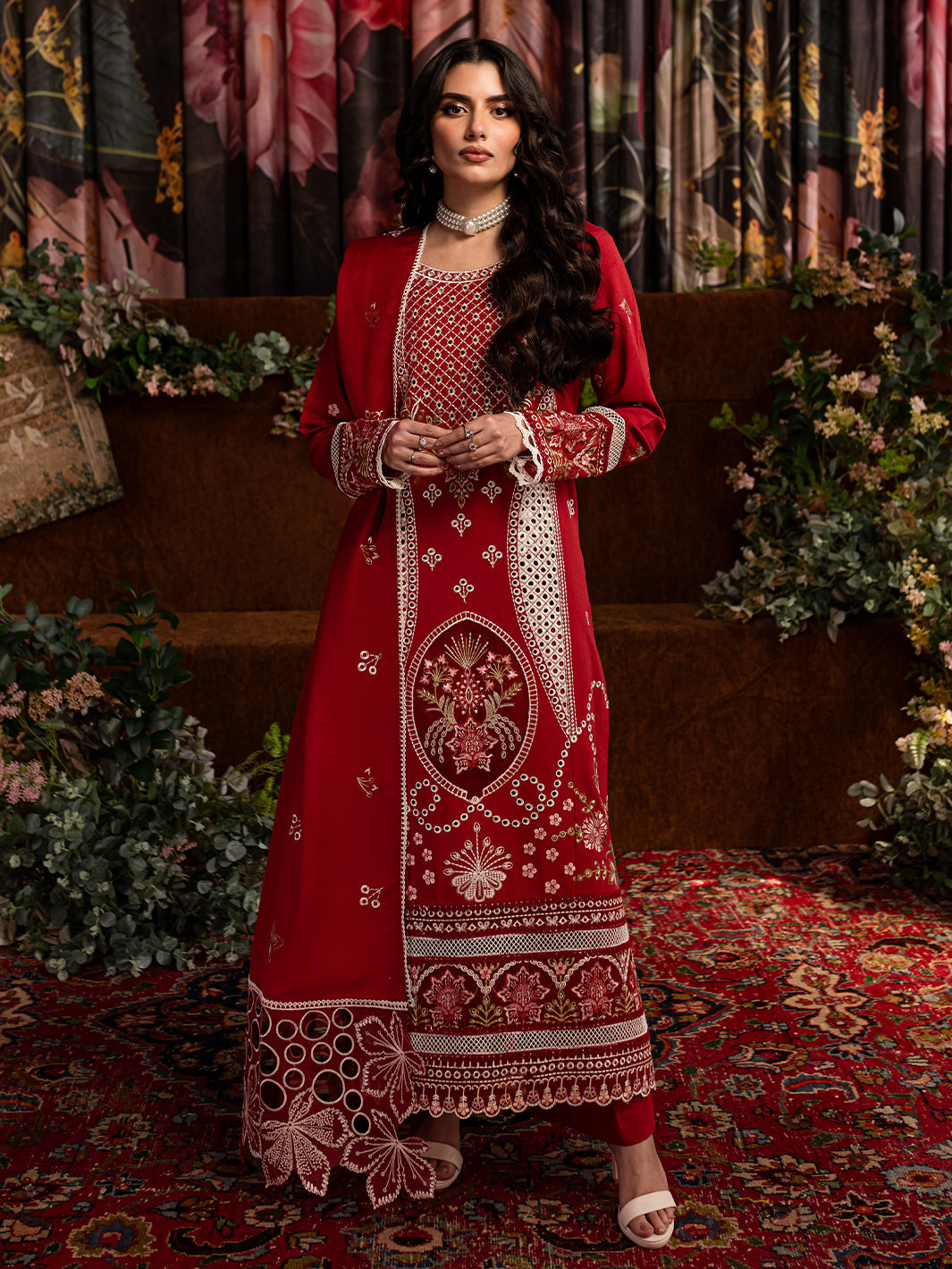 LILLIAN | 3 PC KARANDI Embroidered Suit