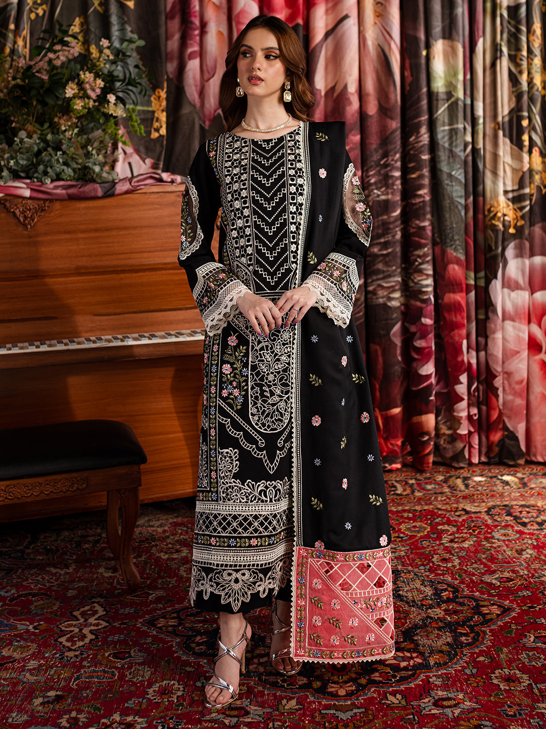 NORA | 3 PC KARANDI Embroidered Suit