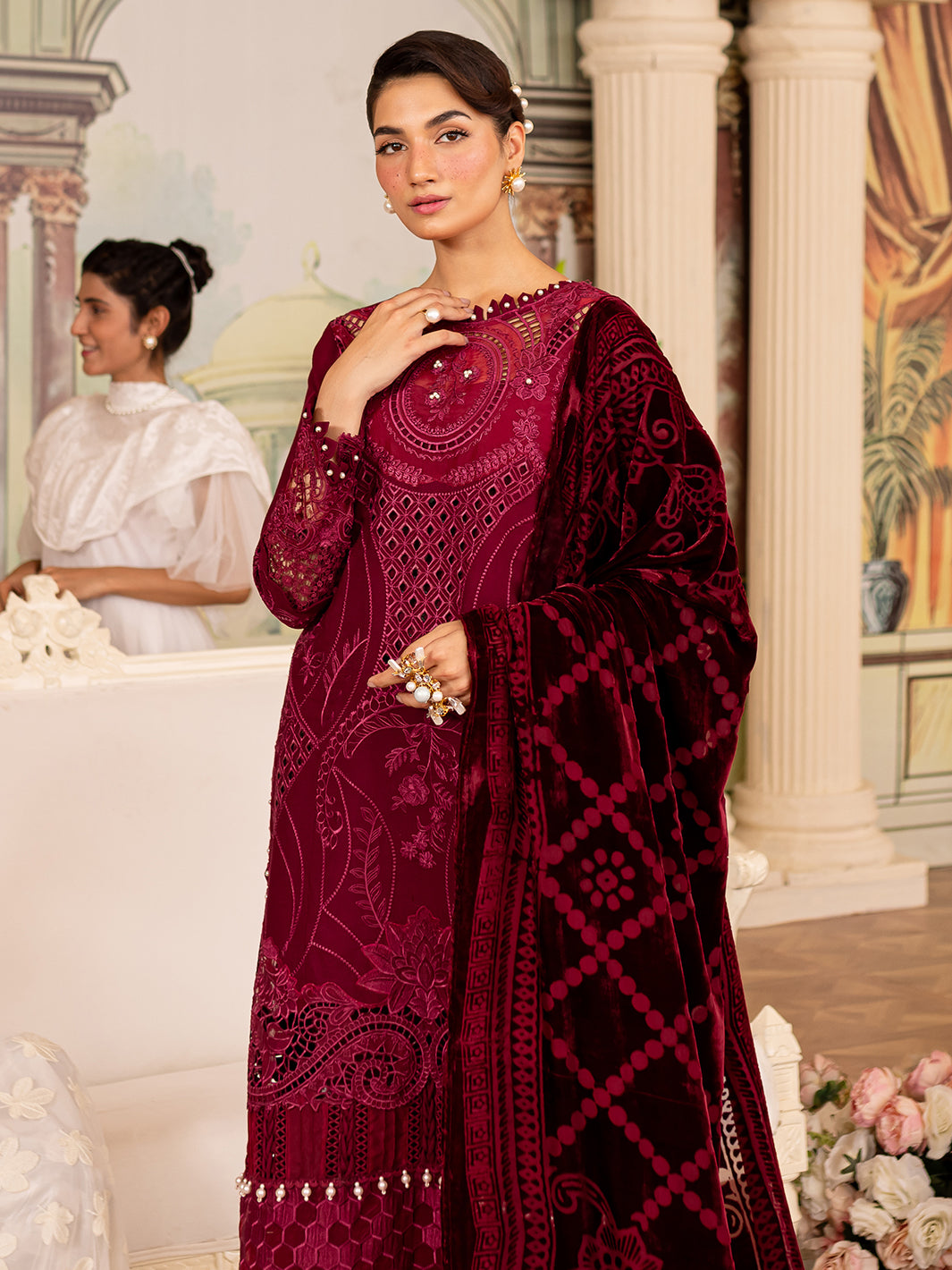 PN-01 | Panache 3Pcs Embroidered Karandi Suit