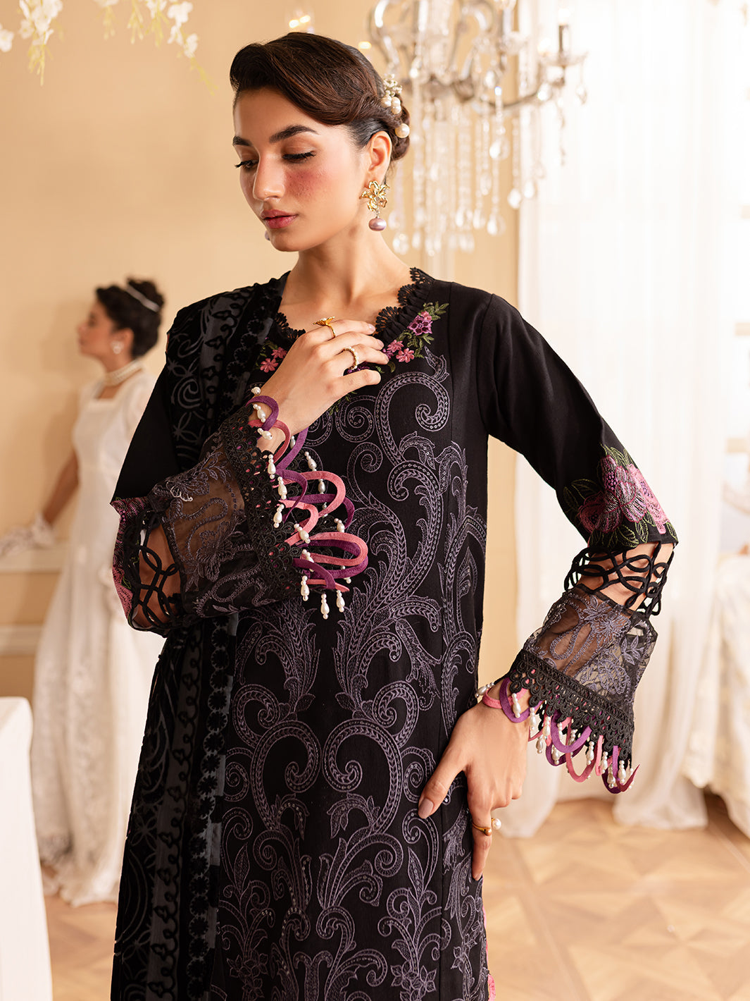 PN-04 | Panache 3Pcs Embroidered Karandi Suit