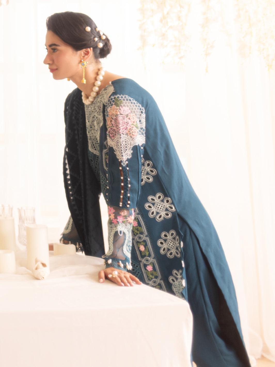 PN-06 | Panache 3Pcs Embroidered Karandi Suit