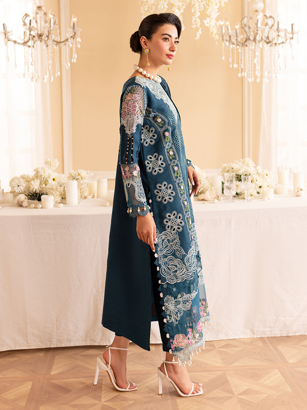 PN-06 | Panache 3Pcs Embroidered Karandi Suit